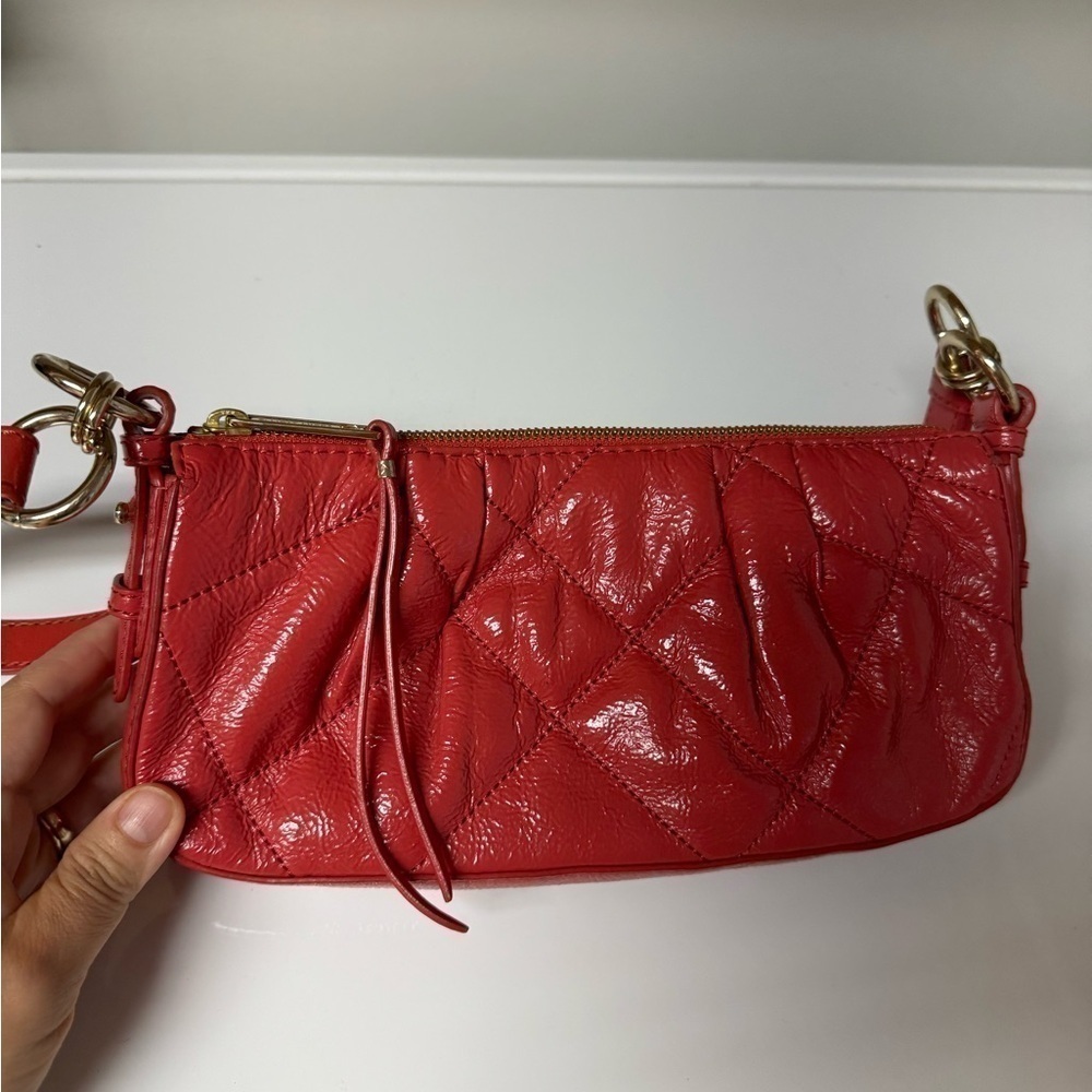 Elliott Lucca Red Leather Quilted Crossbody Bag - Picture 4 of 10
